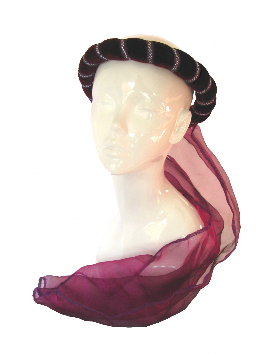 Ladies Medieval Renaissance Costume And Headdress Size 10 - 12 Image